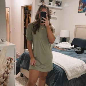 Green T-shirt Dress